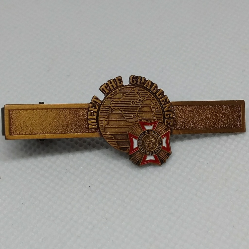Vintage VFW Tie Clip "Meet the Challenge"